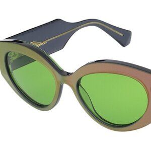 Vivienne Westwood VW5095 203 Sunglasses Iridescent Pink Frame / Solid Green Lens